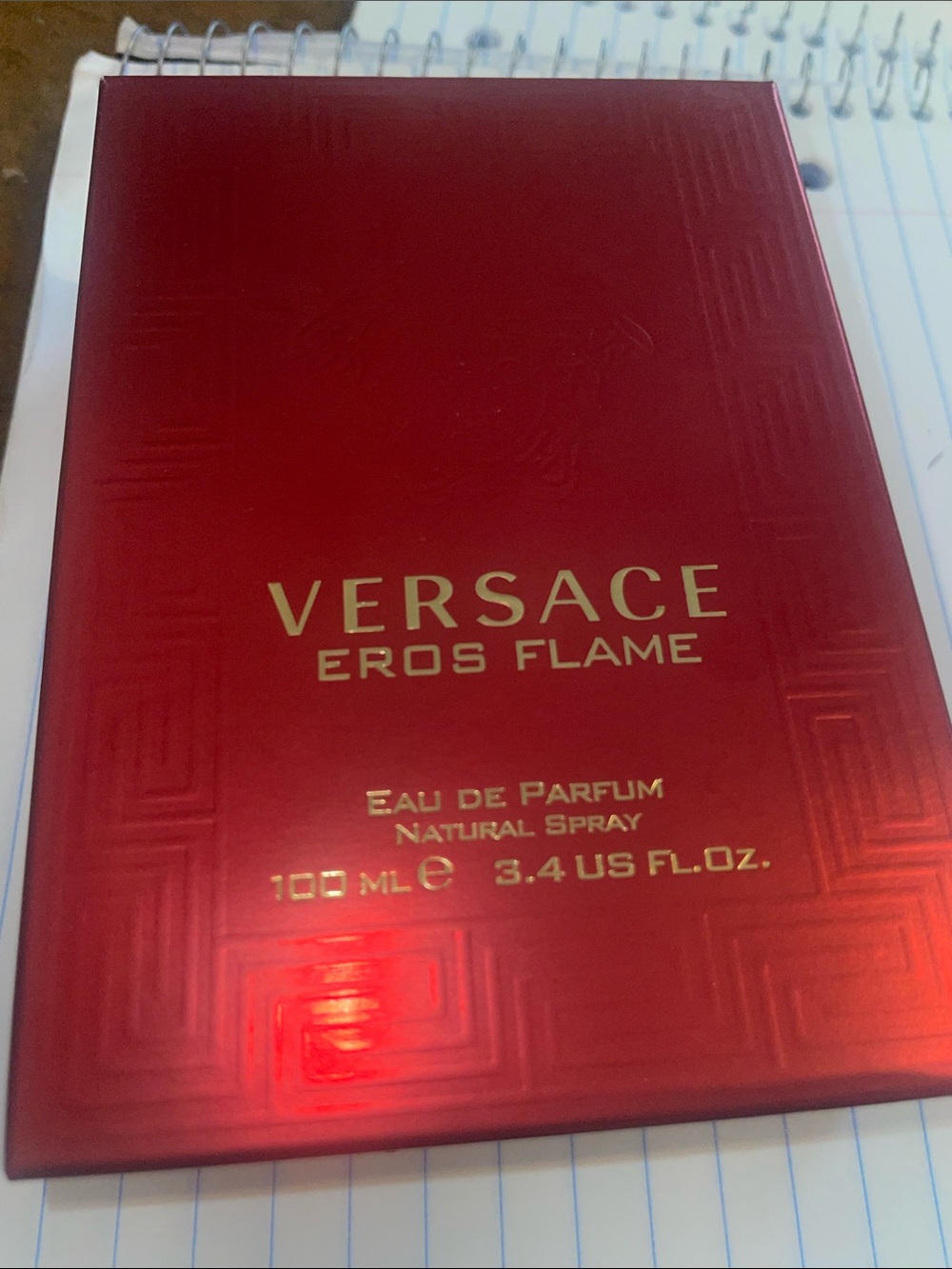 Versace Eros Flame Red and Gold Fragrance Box
